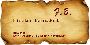 Fiszter Bernadett névjegykártya